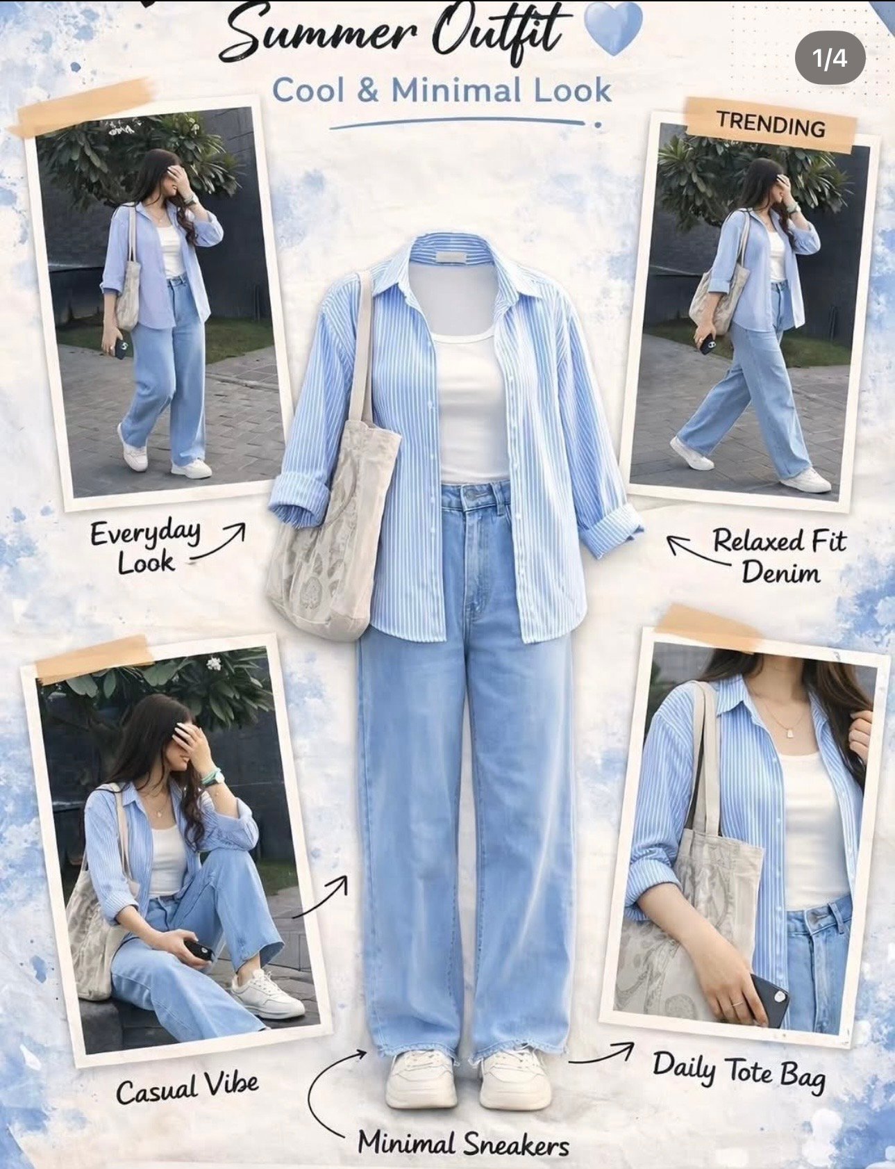 Effortless Pink Stripe Casual Set