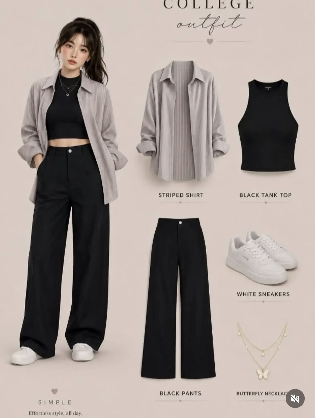 Grey Stripe Monochrome Layer Set
