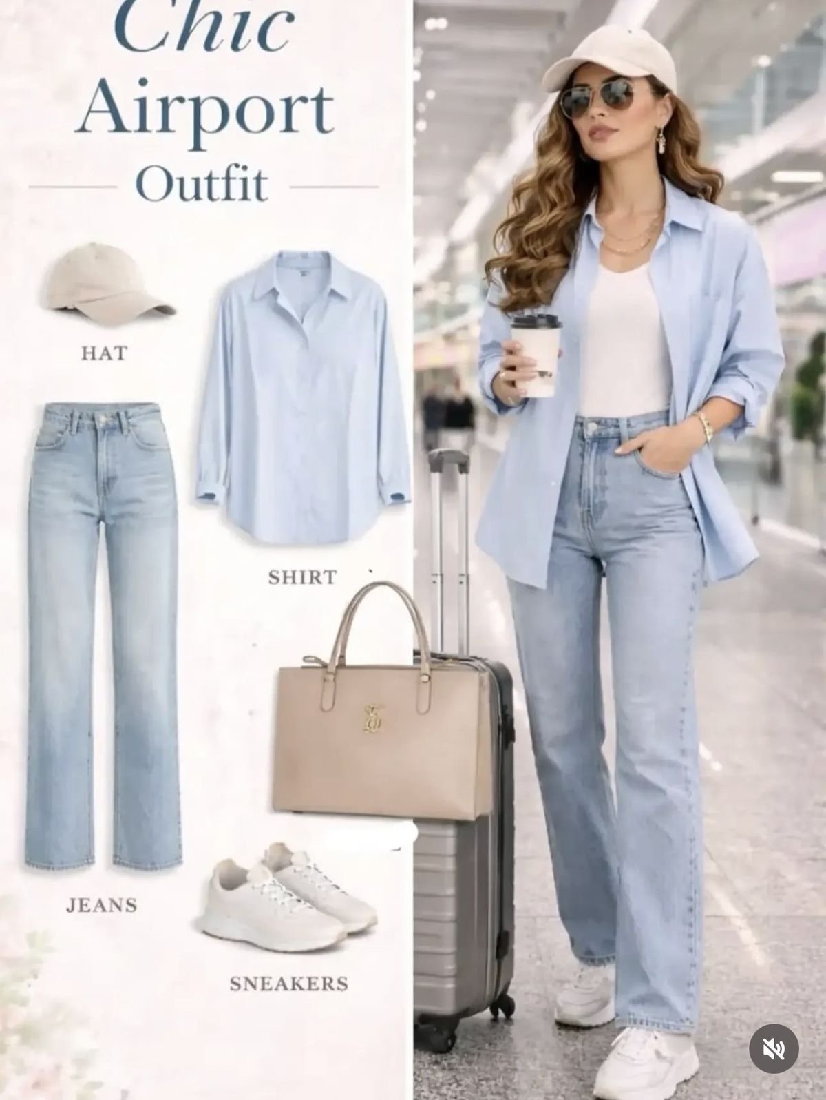 Chic Sky Airport Denim Set
